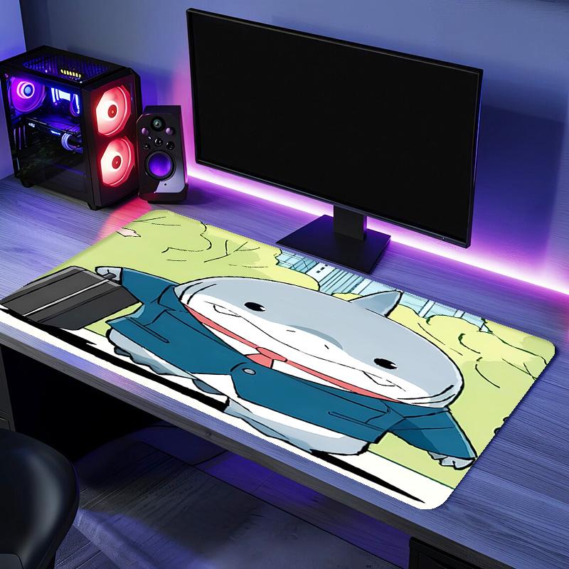 Jeff the Land Shark Mouse Pad - Non-Slip Rubber Base, Smooth Surface for Work,Gaming,Office,And Home Use, Desk Mouse Pad