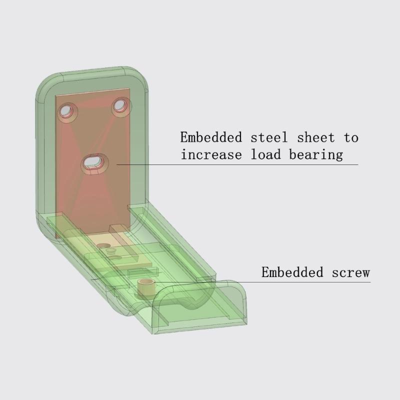 1 Set Speaker Wall Mount for Soundbars, Extendable Depth Sound Bar Bracket Secure Load-bearing Up to 44Ibs Black