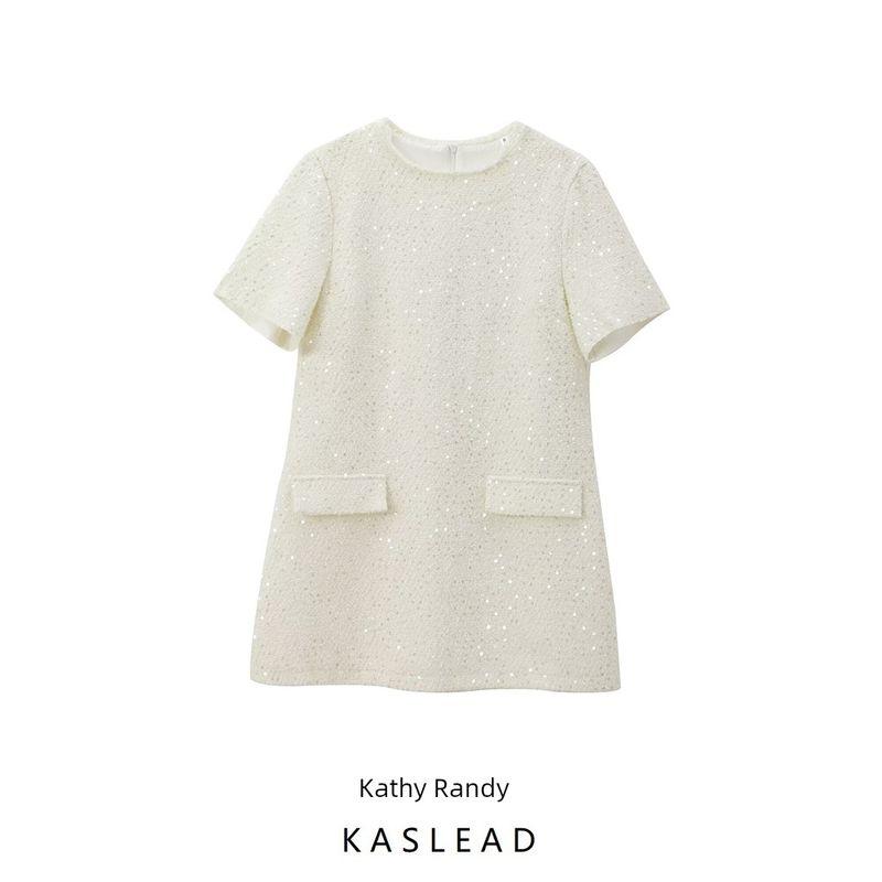 Kaslead New Arrival Women's Clothing Fashion Style Fashion Minimalist Sequin Mini Dress 8714933