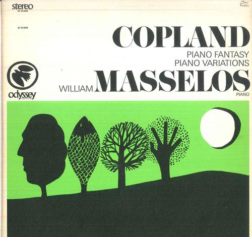 Виниловая пластинка WILLIAM MASSELOS - Copland Piano Fangasy / Piano Varia 32160040 ODYSSEY 1967 США Классическая Б/У