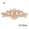 Furniture Parts Corner Appliques Frame Woodcarving Decorative Wooden Figurines Crafts Wood Carved