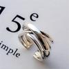 New Fashion Hipster Multi -Layer Irregular 925 Sterling Silver Jewelry Simple Smooth Winding Personality Opening Rings R099