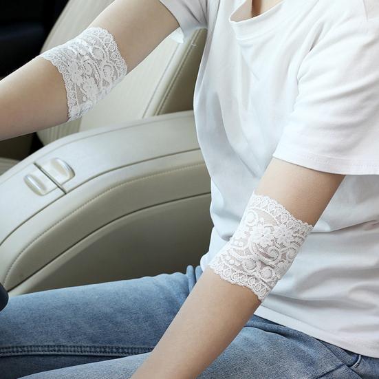 Женские короткие кружевные перчатки без пальцев с рукавами длиной до запястья, солнцезащитные перчатки с цветочным кружевом, для свадебного выпускного вечера, для вождения, езды на велосипеде