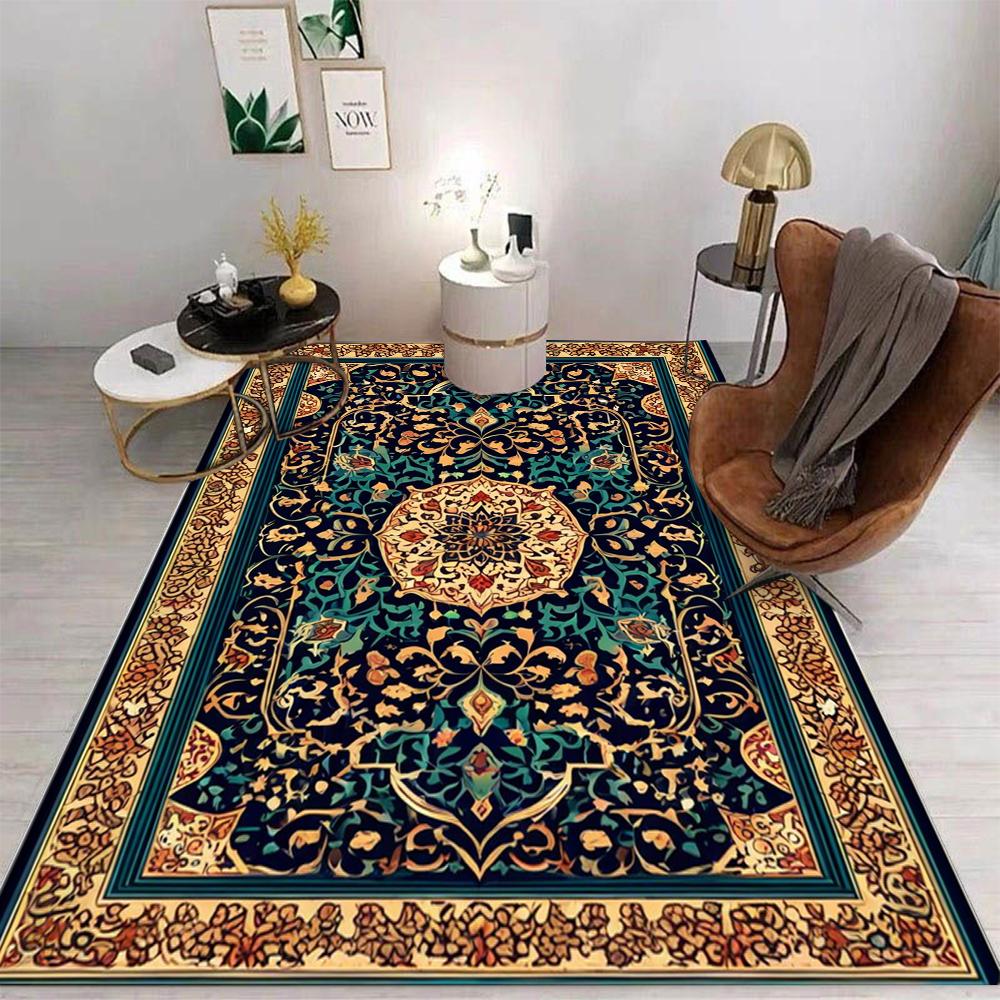 Богемский персидский ретро ковер противоскользящий износостойкий ковер для помещений и улицы гостиная спальня легко чистить домашний декор классический