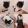 Butterfly Tassel Hair Claw Simple Solid Color Ponytail Claw Clip Girls Woman Fashion Female Large Size Headwear Hair Accessories