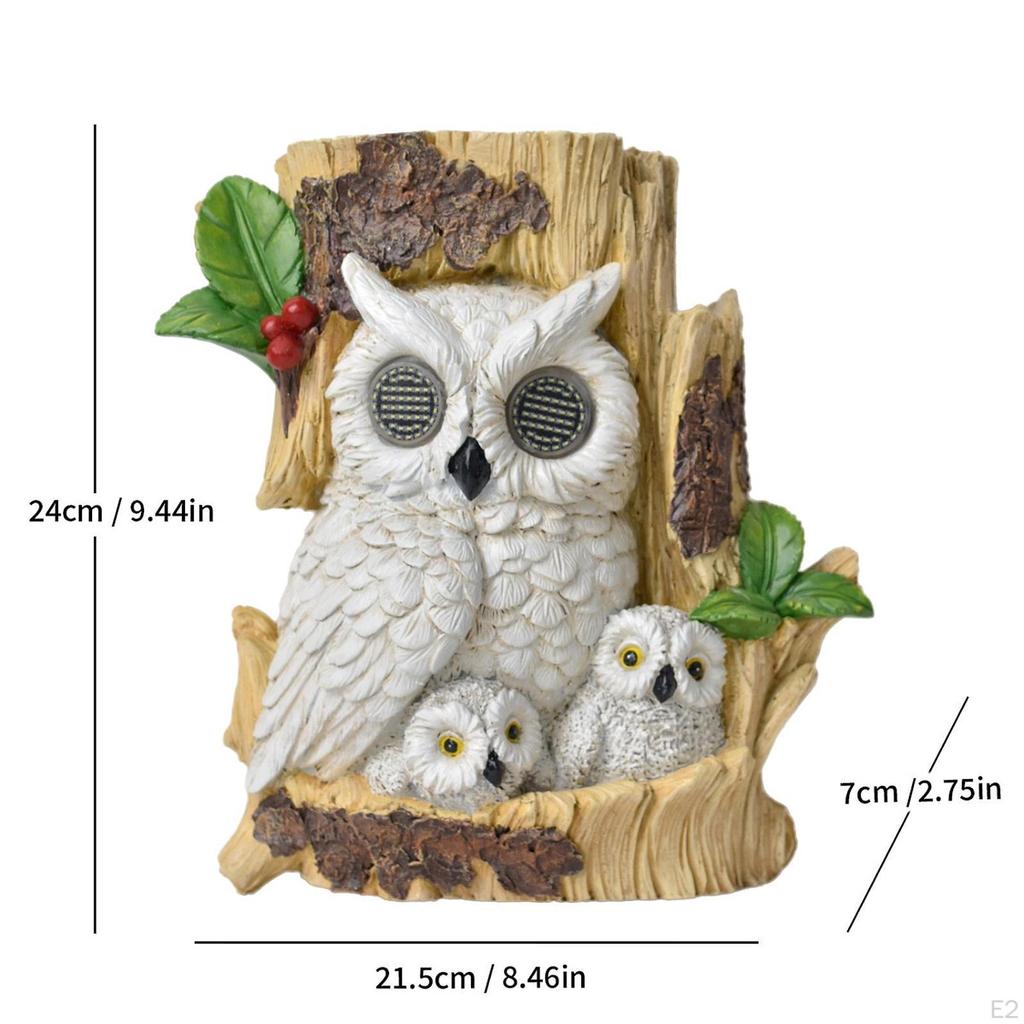 Садовая сова, статуя, фигурка животного, креативная, с реалистичным движением глаз, смоляная скульптура