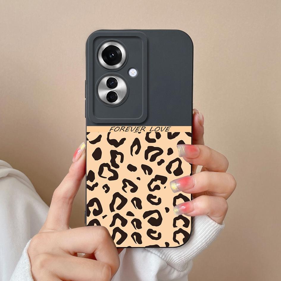 Задние чехлы для OPPO A2M Realme 12 Lite A59 A1i A60 Reno11 F Capas Популярные черно-белые силиконовые мягкие сумки с леопардовым принтом для OPPO
