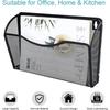 Wall-mounted folder and letter pocket storage bag (set of 3) metal mesh desktop hanging basket mailbox A4 size paper document organizer