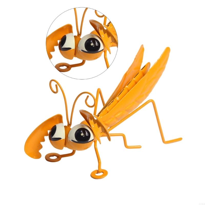 62KD Iron Insect Outdoor Lawn Ornament Yard Accent Metal Insect Display Statues