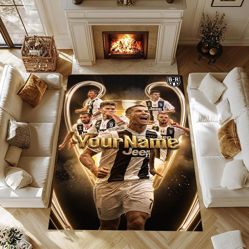 Cristiano Ronaldo (7) Customize your name rug, office chair cushion, home bedroom living room gift.