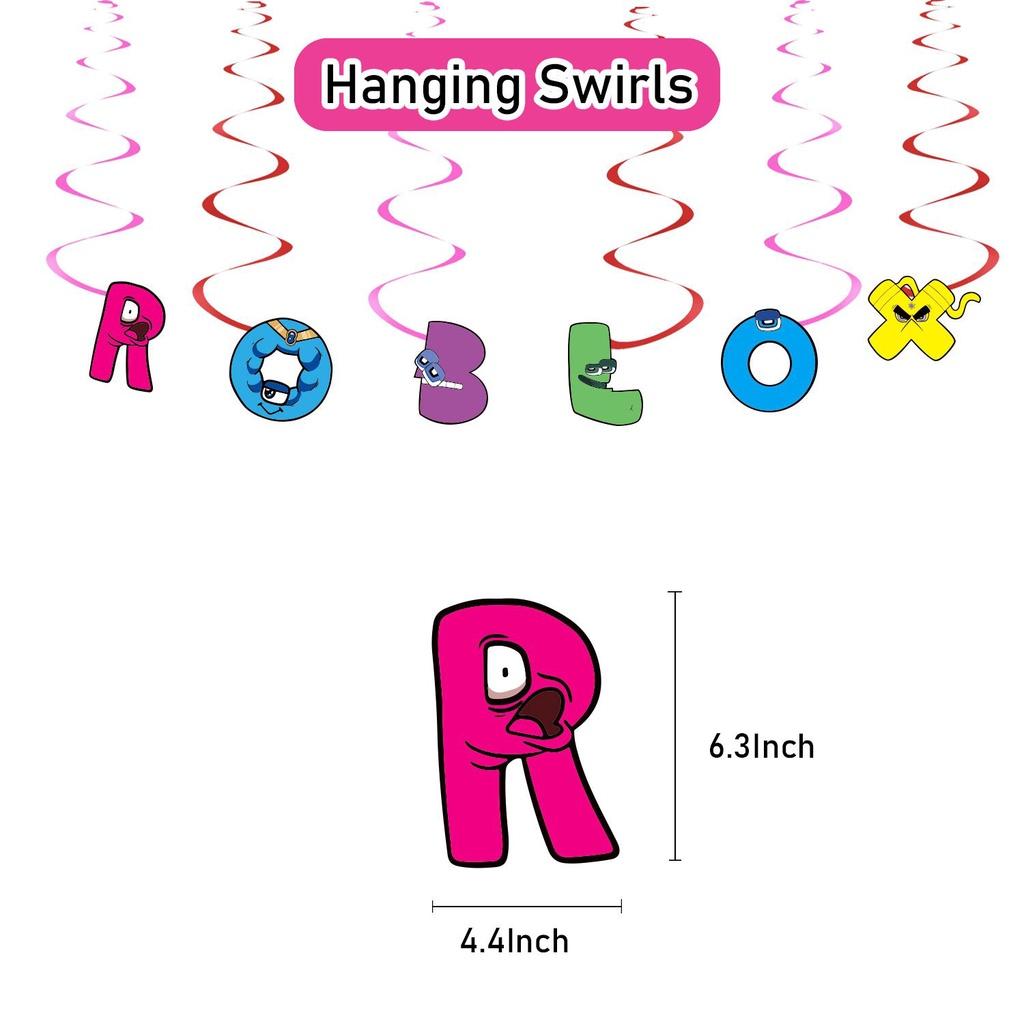 Волшебный набор флажков на ленте с тематикой Alphabet Lore для украшения дня рождения