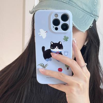 Мультяшный милый чехол для телефона с котенком, подходит для iPhone 17, iPhone 17 Pro Max