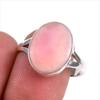 Natural Pink Opal Gemstone 925 Solid Sterling Silver Jewelry Ring Size 9 W6j93