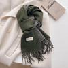 Winter Warm Scarves For Women Long Cashmere Shawls And Wraps Fashion Plaid Print Neck Scarf For Ladies With Tassels