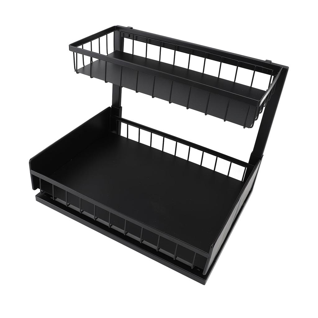 Органайзер под раковиной, съемный двухслойный металлический выдвижной шкаф, органайзер для выдвижной полки под раковину