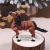 3D-печатная статуэтка лошади, многосуставная, подвижная, коричневая фигурка лошади, украшение для дома, офиса, рабочего стола, креативные подарки
