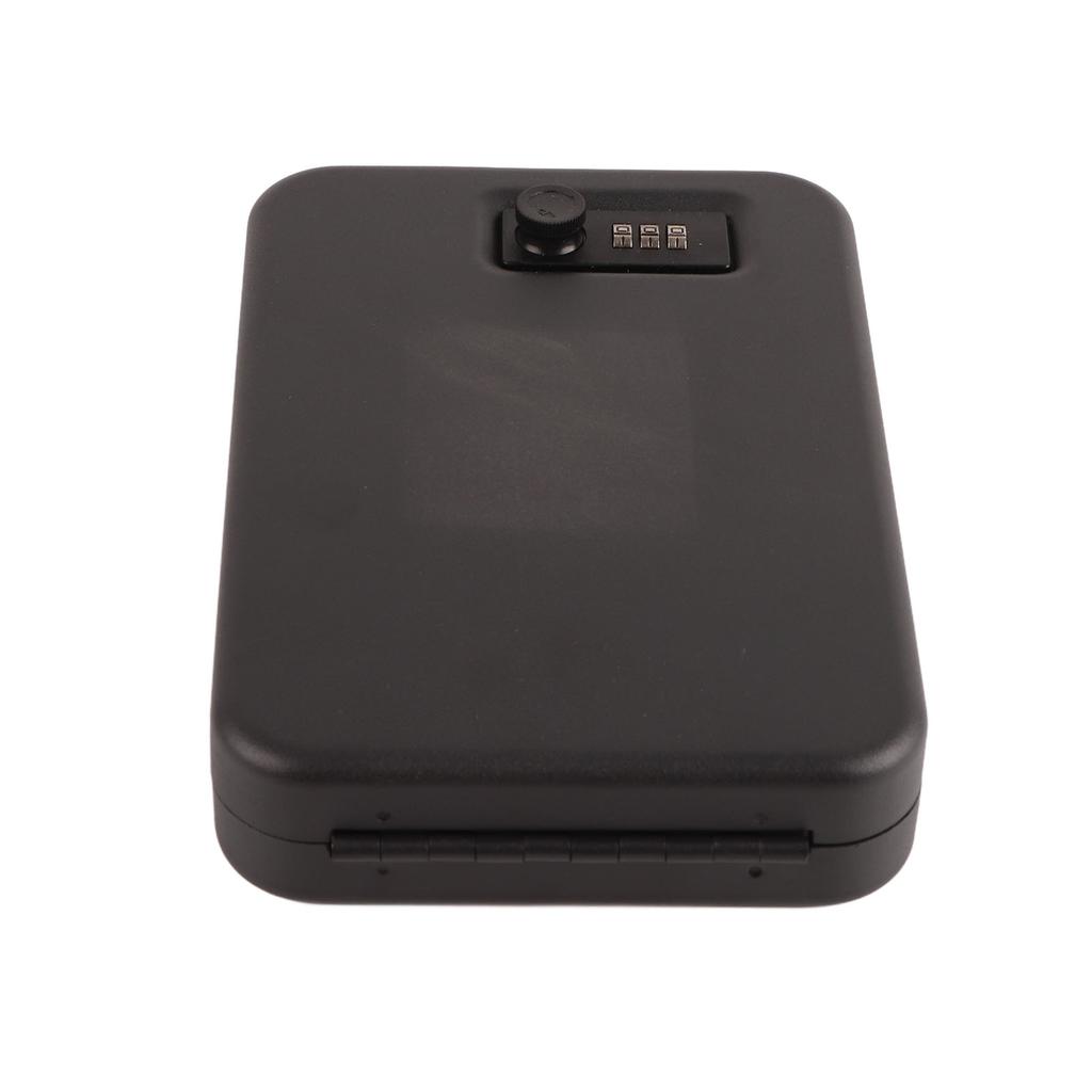 Портативный автомобильный сейф большой вместимости, защита от кражи, ящик для хранения ювелирных изделий и наличных денег с кодовым замком, черный