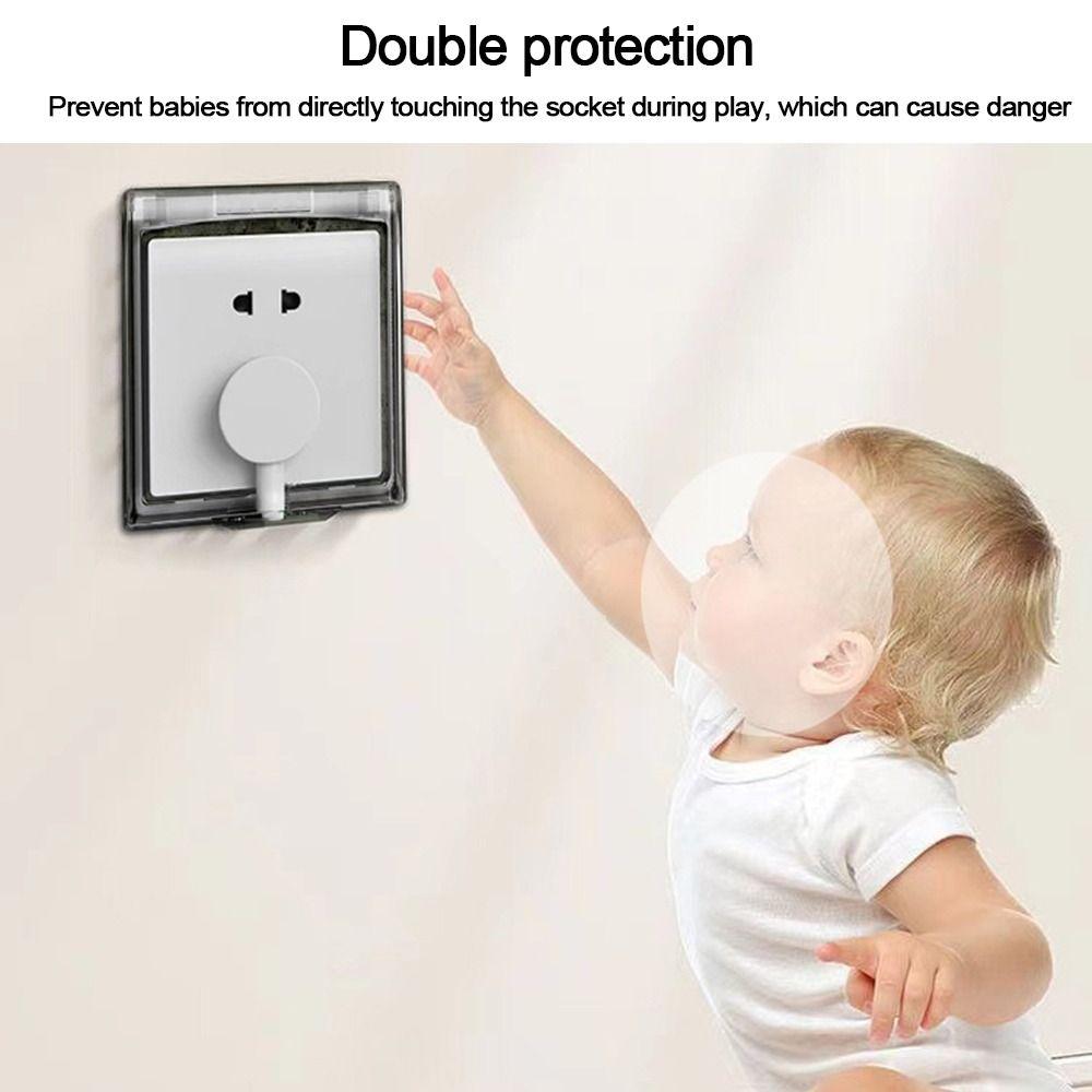 Пластиковая розетка, водонепроницаемая коробка, самоклеящаяся электрическая вилка, крышка переключателя, защитная крышка для ванной комнаты