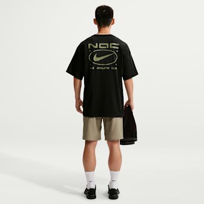 Men's Nike T Shirts Men's Black/Gray Olive Crew Neck Moderate