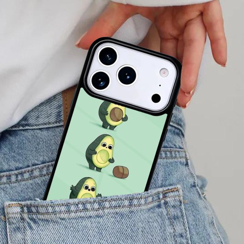 Милый чехол-авокадо для телефона iPhone 16e 15 14 13 12 17 Pro Max Plus Air 17pro Cover Coque