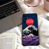 Японская Укиё-э Морские Волны Чехол для Телефона Для Samsung S25,24,23,22,30,21,10,9,Ultra,Plus,Lite,FE,4,5 G Мягкий Черный Чехол