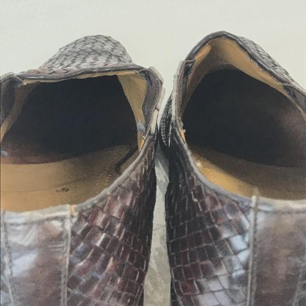 Van Bommel Плетеные кожаные слипоны с вампом 7.5 26см Коричневый(ИСПОЛЬЗОВАЛ)