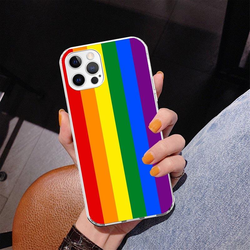 Love Is Love LGBT Rainbow Phnoe Case for Iphone 17 Air 16 16E 11 12 13 Mini 14 Plus 15 Pro Max 7 8 + SE 2020 Phone Cover Coque 1
