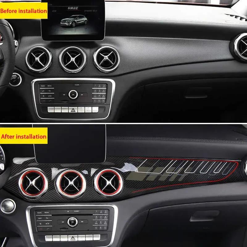 Защитные наклейки на интерьер автомобиля для Mercedes Benz GLA200 GLA260 CLA200 220 Наклейка для декора панели центральной консоли и приборной панели