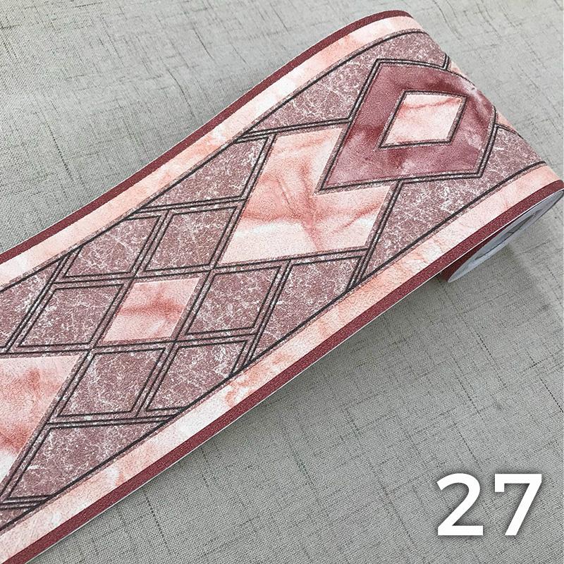 5M ПВХ самоклеящиеся наклейки на плинтус, цветочные наклейки на талию, водонепроницаемые 3D настенные бордюры для ванной комнаты, декор