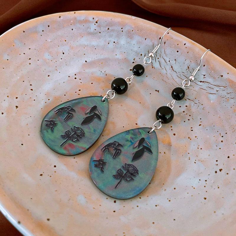 Гуофэн Серьги-кисточки с цирконом 'Серебряная игла', Ретро Легкая роскошь Высококлассные серьги-гвоздики Нишевые Универсальные серьги