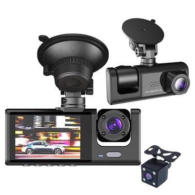 Видеорегистратор 8 Мп с Wi-Fi и 3 камерами (1080P+1080P), 360° Всенаправленная защита, Ночное видение, Голосовые команды, Передняя и задняя камеры, Ультра-