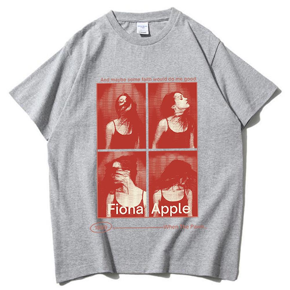 Fiona Apple Print Tshirt Womens Harajuku Short Sleeve Casual Womens Tshirt Clothing Street Tops Tees Aesthetic Clothes