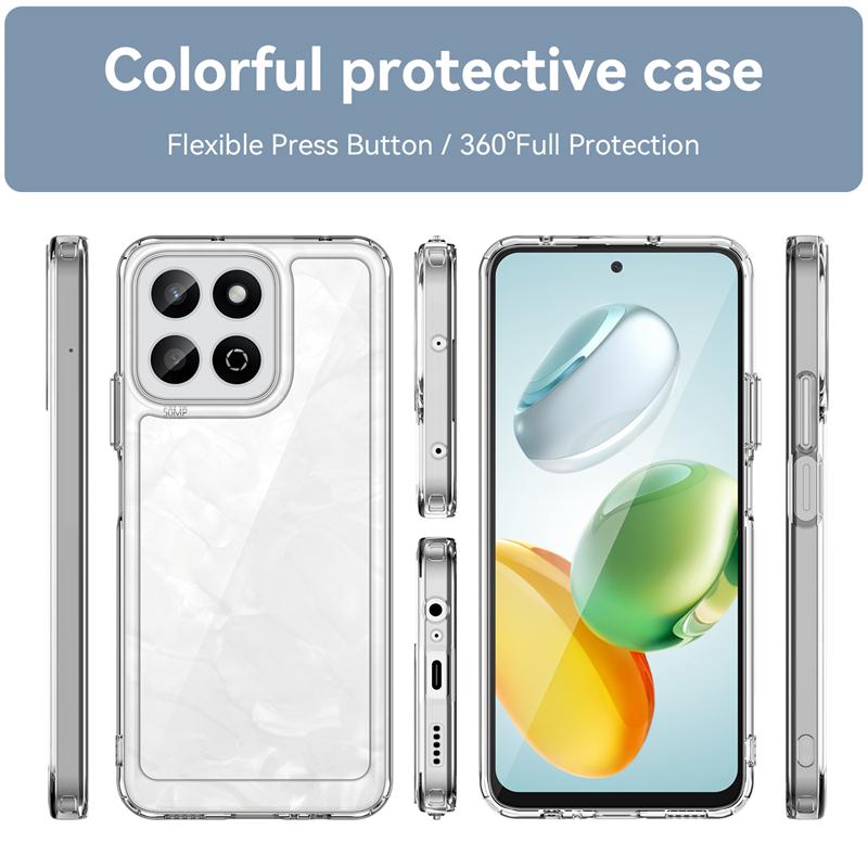 Для Honor X7C Чехол Обложка Honor X7C Capas Бампер для телефона Задняя броня Цвет Ударопрочный Прозрачный Для Fundas Huawei Honor X7C