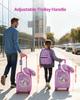 Kids Luggage Set, 5 Piece, 45.7 cm Hardside Rolling Wheels Suitcase with Backpack & U-shape Pillow, Unicorn Kids Carry on Luggage Set, Holiday