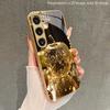 2D чехол для телефона с узором из фруктов и золотой фольги для Samsung S26 S25 S24 S23 S22 S21 S20 A56 A55 A36 16 - Золотой стеклянный защитный чехол