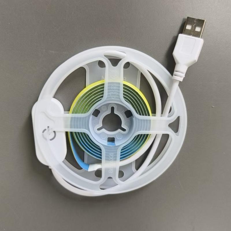Водонепроницаемая светодиодная лента COB 5V USB с сенсорным диммером для шкафов