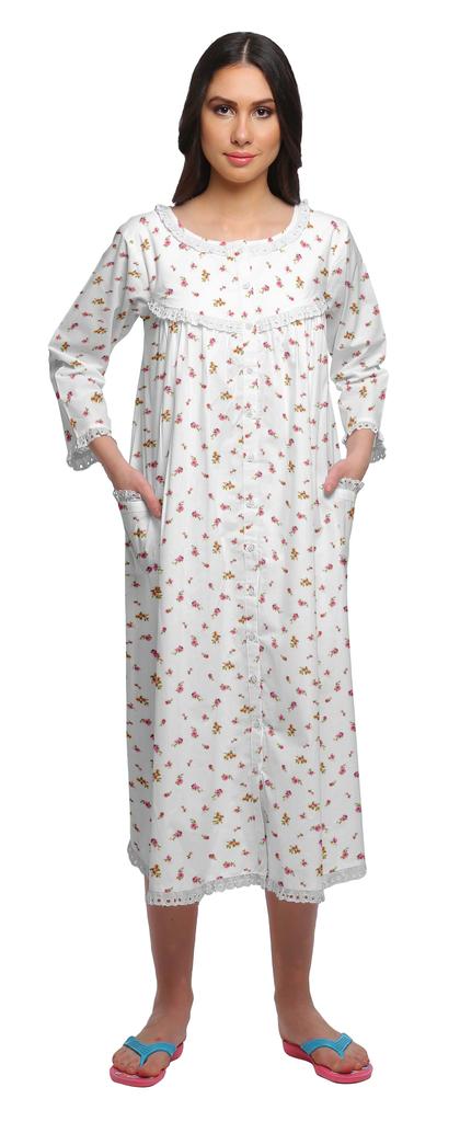 Moomaya Ночная рубашка с принтом 3-4 рукава, хлопковая пижама для кормящих мам