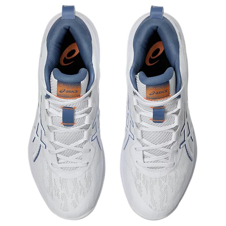 Asics Gelhoop V17 Удобные Универсальные Низкие Баскетбольные Кроссовки Унисекс Белый Синий 1063A097-102