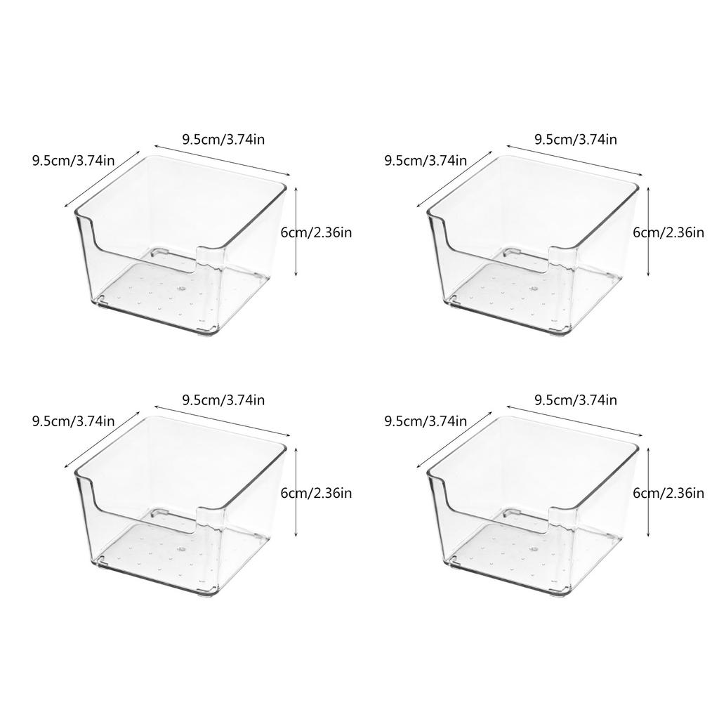 1pc Clear Sticky Note Storage Box, Small Plastic Storage Box, Storage Organizer For Home And Office