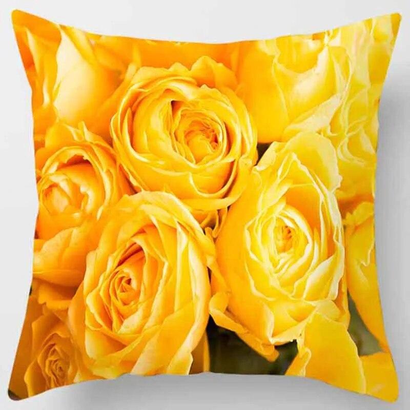 Чехол для подушки с принтом желтой розы для дома, гостиной, дивана, спальни, украшения автомобиля, наволочка