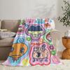 GUOYU Blanket TTamagotchis Throw Soft Flannel Throw Summer Blanket Lightweight Cozy Nap Blanket For Sofa Bed Travel