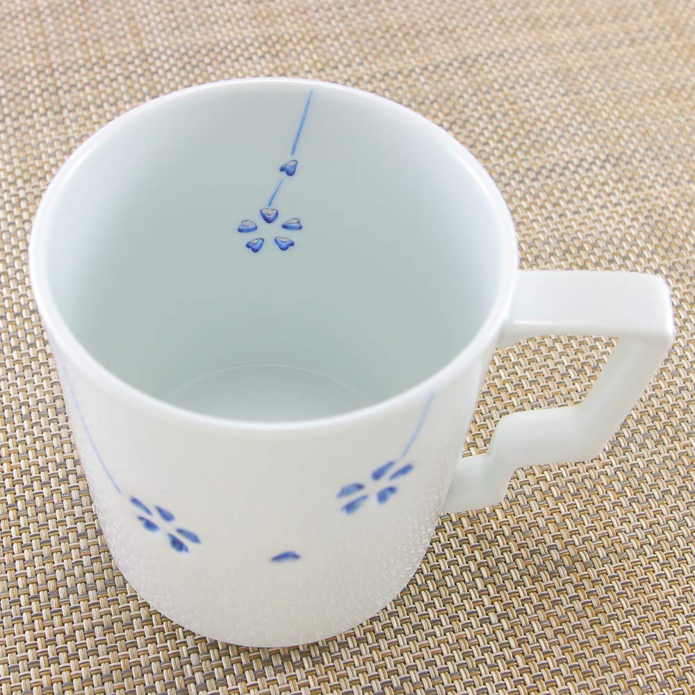 Кружка с резным цветком Arita Hasami Tanshin, разные пары цветов, узор в виде цветущей вишни, японская кружка Sankai Rhishi, посуда, посуда, печь для обжига, (синий),