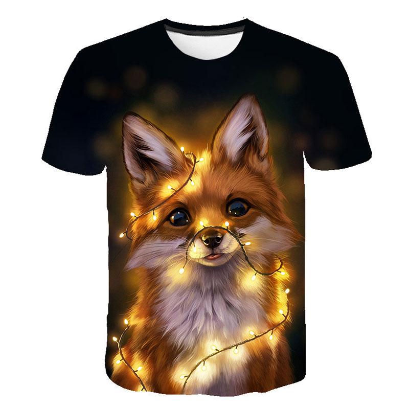 Детская цветная 3D футболка в стиле Харадзюку, Король зверей, Лев, Тигр, Волк, Пламя, Принт Галактика, Модный топ для мальчиков