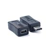 Мини USB гнездо - Type-C штекер адаптер Поддержка зарядки и синхронизации данных Портативный разъем для мобильного телефона, планшета, геймпада