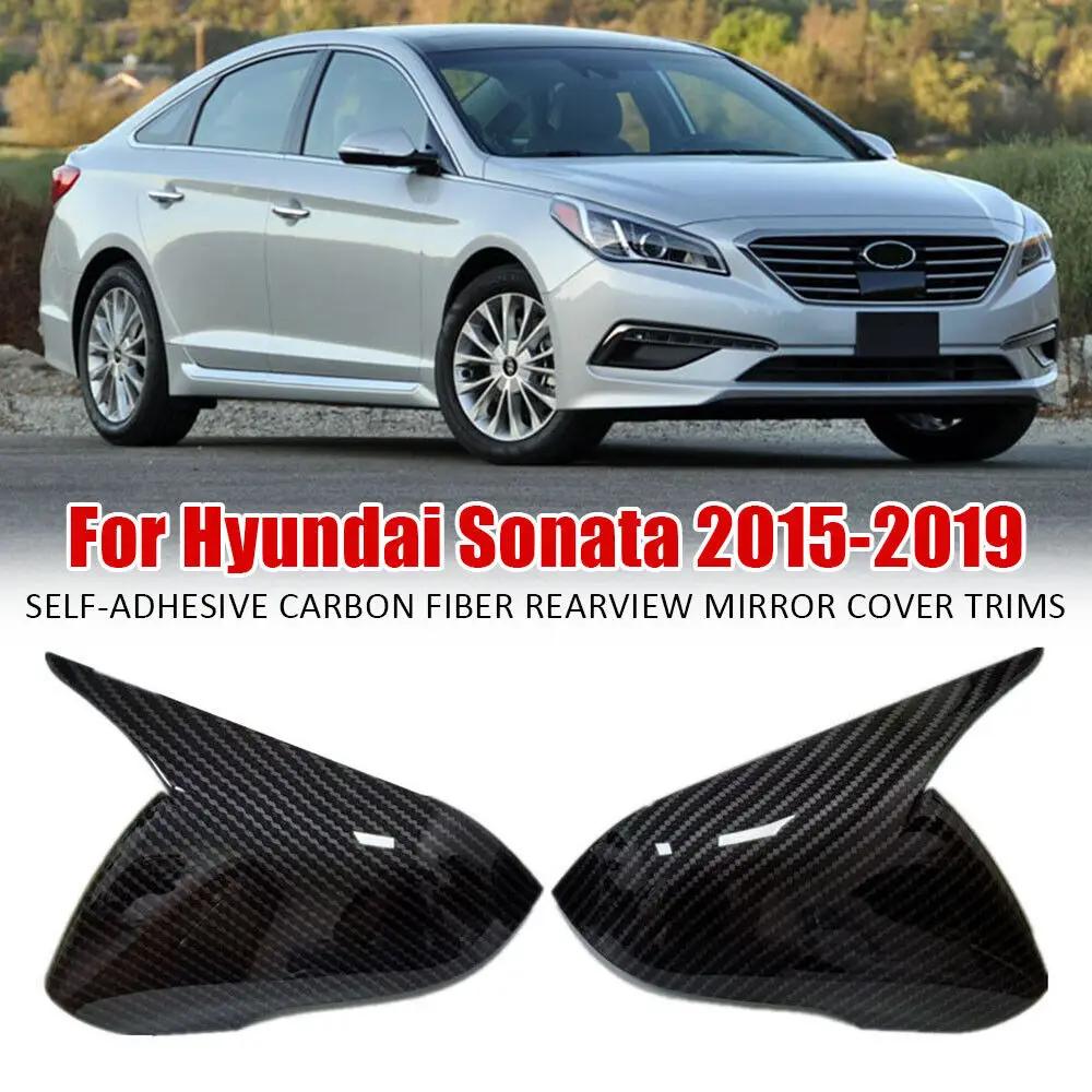 Для Hyundai Sonata 2015-2019 Накладка на боковое зеркало заднего вида в виде рога быка, Наклейка, Крышка крыла, Внешняя накладка на дверь, Оболочка, Серебристая рамка