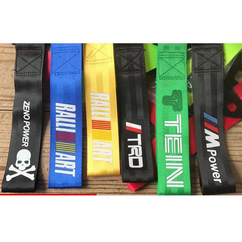 Буксировочный ремень JDM: Буксировочный трос для модификации автомобиля через границу для переднего бампера