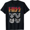 HISS Кошка Смешные Кошки Котята Рок-музыка Любитель кошек Hiss Футболка, Черная