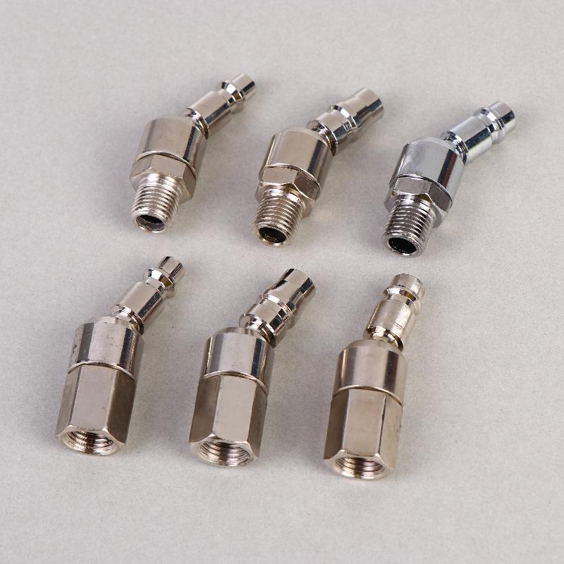 1 шт. Европейский/Японский C/Американский тип Соединение с резьбой BSP 1/4" Поворотные фитинги для пневмоинструмента 360° Вращающийся Быстроразъемное соединение для воздушного шланга и краскопульта