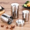 Stainless Steel Pepper Bottle with Rotating Cover Seasoning Storage Can Spice Jar Salt Sugar Container Kitchen Tools