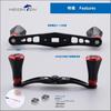 Ручка катушки HEIGHTEN 92 мм с ручкой 20 мм для SHIMANO, DAIWA, Abu, универсальных катушек для наживки серии Tornado (Черный Красный) (690)
